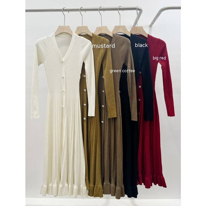 Elegant Overknee Knitted Sweater Dress